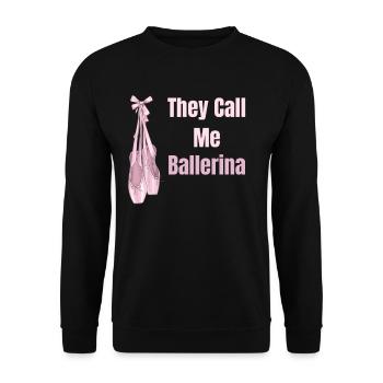 Ils m’appellent Ballerine Ballet Girl Théâtre - Sweat-shirt Unisexe - noir - Devant - Alina (178cm) & Michal (187cm)