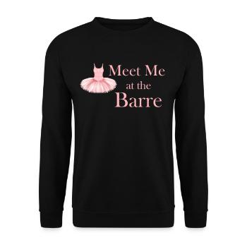 Meet Me At The Barre Ballet Girl Theatrical - Unisex Sweatshirt - black - Front - Alina (178cm) & Michal (187cm)