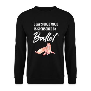 Today’s Good Mood est commandité par Ballet - Sweat-shirt Unisexe - noir - Devant - Alina (178cm) & Michal (187cm)