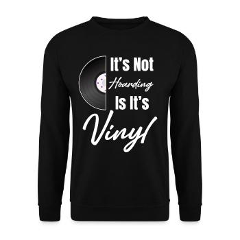 Ce n’est pas de la thésaurisation quand il s’agit de vinyle - Sweat-shirt Unisexe - noir - Devant - Alina (178cm) & Michal (187cm)