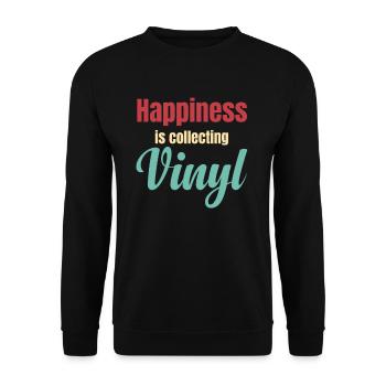 Vinyl Klingt Besser Sammler Antiker Rustikaler - Unisex Pullover - Schwarz - Vorne - Alina (178cm) & Michal (187cm)