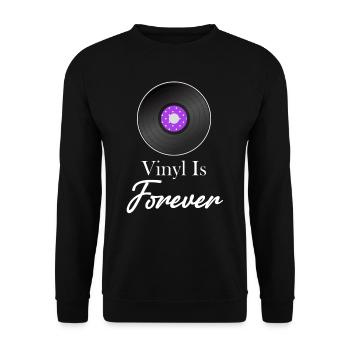 Vinyl Klingt Besser Sammler Antiker Rustikaler - Unisex Pullover - Schwarz - Vorne - Alina (178cm) & Michal (187cm)
