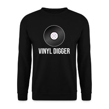 Vinyl Digger Collector Antique Rustic Radio - Unisex Sweatshirt - black - Front - Alina (178cm) & Michal (187cm)