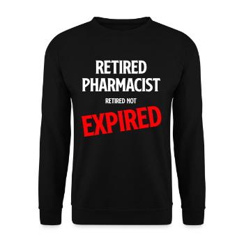 Retired pharmacist, retired, not - Unisex Sweatshirt - black - Front - Alina (178cm) & Michal (187cm)