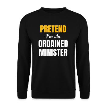 Imagine if I were an ordained - Unisex Sweatshirt - black - Front - Alina (178cm) & Michal (187cm)