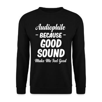 Audiophile, parce qu’un bon son me fait du bien - Sweat-shirt Unisexe - noir - Devant - Alina (178cm) & Michal (187cm)