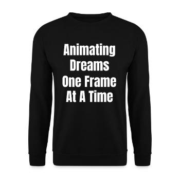 Animateur de rêves image par image - Sweat-shirt Unisexe - noir - Devant - Alina (178cm) & Michal (187cm)