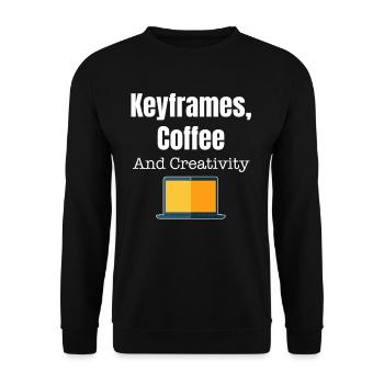 Ich Bin Ein Animator. Ich Erschaffe - Unisex Pullover - Schwarz - Vorne - Alina (178cm) & Michal (187cm)