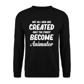 Nicht Alle Männer Sind Gleich Lustig. - Unisex Pullover - Schwarz - Vorne - Alina (178cm) & Michal (187cm)