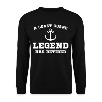 A Coast Guard Legend Is Retiring - Unisex Sweatshirt - black - Front - Alina (178cm) & Michal (187cm)