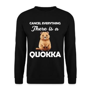 Annuler tout ce qu’il y a est à Qoukka Australian - Sweat-shirt Unisexe - noir - Devant - Alina (178cm) & Michal (187cm)