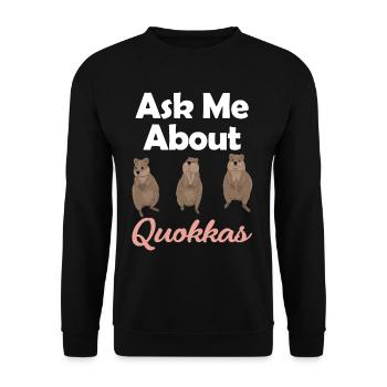 Posez-moi des questions sur Qoukkas Lover Australian - Sweat-shirt Unisexe - noir - Devant - Alina (178cm) & Michal (187cm)