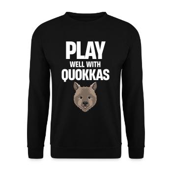 Jouez bien avec Lover Australian de Qoukka - Sweat-shirt Unisexe - noir - Devant - Alina (178cm) & Michal (187cm)