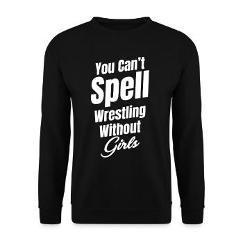 You can't wrestle without girls - Unisex Sweatshirt - black - Front - Alina (178cm) & Michal (187cm)