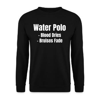 Wasserpolo Trocknet Blutergüsse Und Verblasst. - Unisex Pullover - Schwarz - Vorne - Alina (178cm) & Michal (187cm)