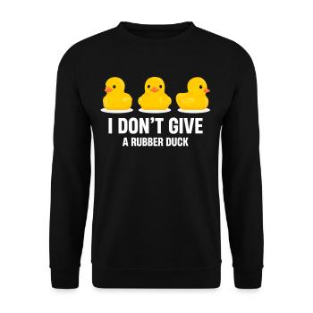 Lifeguard Funny Rubber Duck for Kids - Unisex Sweatshirt - black - Front - Alina (178cm) & Michal (187cm)