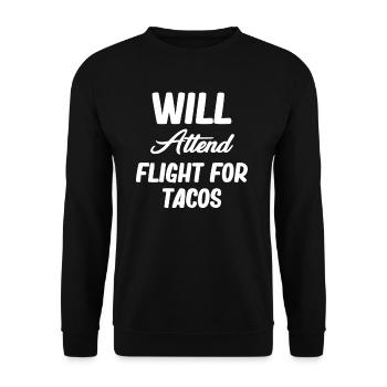 Assistera à Flight For Tacos Funny Flight - Sweat-shirt Unisexe - noir - Devant - Alina (178cm) & Michal (187cm)