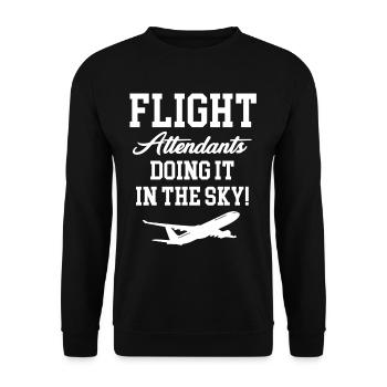 Les hôtesses de l’air sont tout simplement géniales - Sweat-shirt Unisexe - noir - Devant - Alina (178cm) & Michal (187cm)