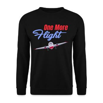 Un autre agent de bord Flight Attendant Voyage en avion - Sweat-shirt Unisexe - noir - Devant - Alina (178cm) & Michal (187cm)