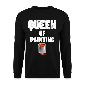 Queen of painting, house painter, - Unisex Sweatshirt - black - Front - Alina (178cm) & Michal (187cm)