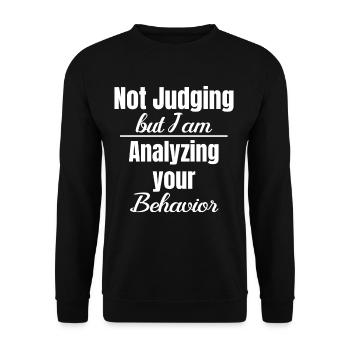 Je ne la juge pas, mais je l’analyse - Sweat-shirt Unisexe - noir - Devant - Alina (178cm) & Michal (187cm)