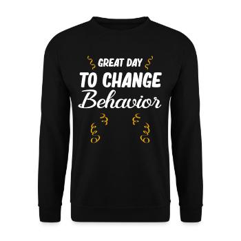 Gesch Grande journée pour changer de thérapeute comportemental - Sweat-shirt Unisexe - noir - Devant - Alina (178cm) & Michal (187cm)