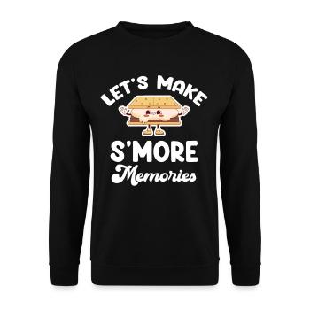 Let's Make S'mores Memories Glamping Adventures - Unisex Pullover - Schwarz - Vorne - Alina (178cm) & Michal (187cm)