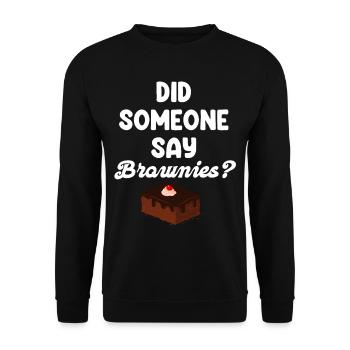 Quelqu’un a dit brownies ? Biscuit au fudge - Sweat-shirt Unisexe - noir - Devant - Alina (178cm) & Michal (187cm)
