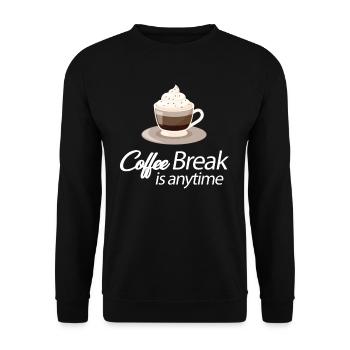 Coffee break is anytime Cafecito Espresso - Unisex Sweatshirt - black - Front - Alina (178cm) & Michal (187cm)