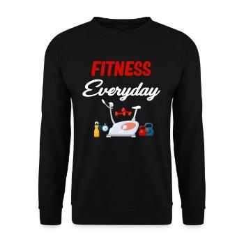 Fitness Every Day Enthusiasten Motivierendes - Unisex Pullover - Schwarz - Vorne - Alina (178cm) & Michal (187cm)