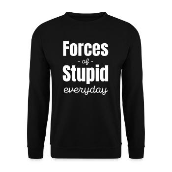 Forces Of Stupid every day Correctional Officer - Unisex Sweatshirt - black - Front - Alina (178cm) & Michal (187cm)