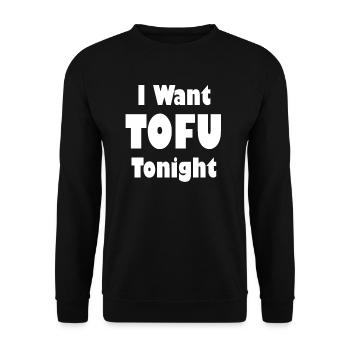 I Want To Fu Tonight Tempeh Asian Miso Veggie - Unisex Pullover - Schwarz - Vorne - Alina (178cm) & Michal (187cm)