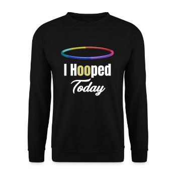 J’ai fait un cerceau aujourd’hui. Hooping - Sweat-shirt Unisexe - noir - Devant - Alina (178cm) & Michal (187cm)