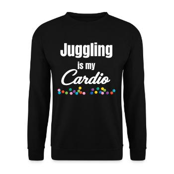 Juggling is my cardio-juggler bartender - Unisex Sweatshirt - black - Front - Alina (178cm) & Michal (187cm)