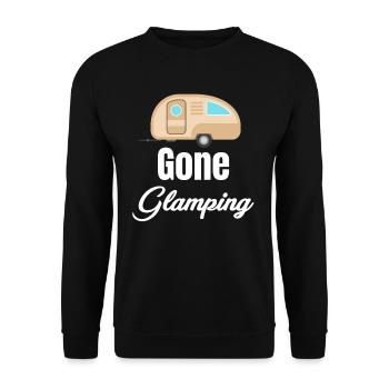 Gone Glamping Glamper Hiker Adventure S'mores - Unisex Pullover - Schwarz - Vorne - Alina (178cm) & Michal (187cm)