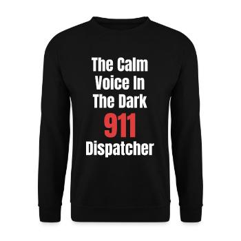 The calm voice in the dark Dispatchers - Unisex Sweatshirt - black - Front - Alina (178cm) & Michal (187cm)