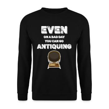 Even on a bad day, you can - Unisex Sweatshirt - black - Front - Alina (178cm) & Michal (187cm)