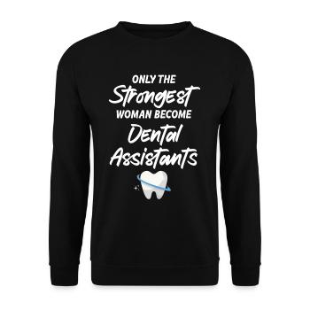 Only the strongest women will - Unisex Sweatshirt - black - Front - Alina (178cm) & Michal (187cm)