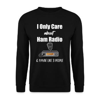 Je ne m’intéresse qu’à la radio amateur et j’aime - Sweat-shirt Unisexe - noir - Devant - Alina (178cm) & Michal (187cm)