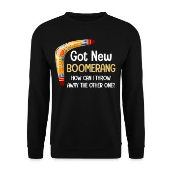 I have a new boomerang. How can I use the - Unisex Sweatshirt - black - Front - Alina (178cm) & Michal (187cm)