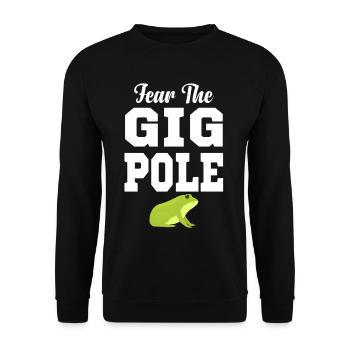 Fear The Gig Pole Frog Hunting Cottagecore Morel - Unisex Sweatshirt - black - Front - Alina (178cm) & Michal (187cm)