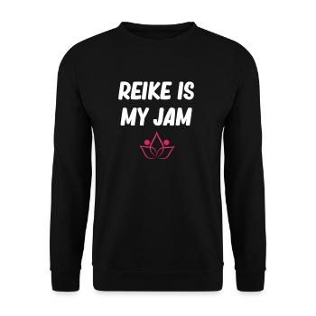 Reiki Is My Jam Chakra Healing, Buddhist - Unisex Sweatshirt - black - Front - Alina (178cm) & Michal (187cm)