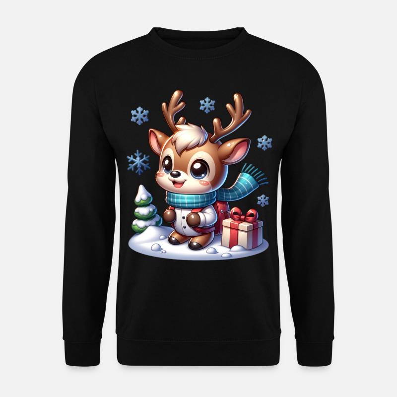 Christmas Reindeer - Unisex Sweatshirt - black