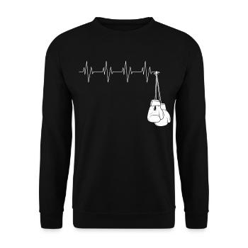 Hearbeat Boxing - Unisex Sweatshirt - black - Front - Alina (178cm) & Michal (187cm)