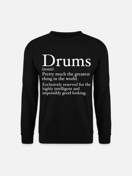 Funny Drummer Definition - Unisex Sweatshirt - black