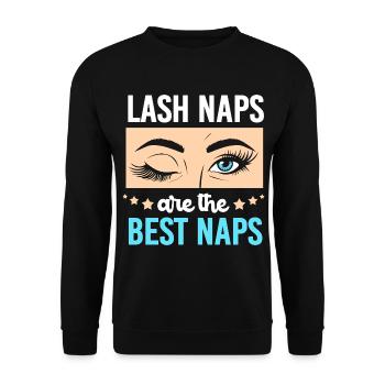 Make-up Cosmetics Beautician - Unisex Sweatshirt - black - Front - Alina (178cm) & Michal (187cm)