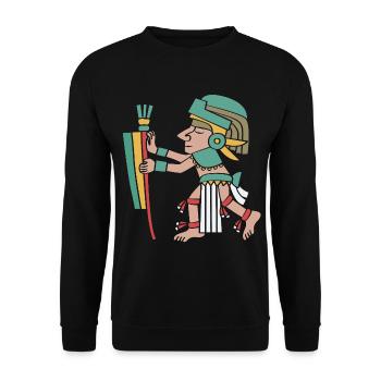 Maya kalender aztec Inka - Unisex Pullover - Schwarz - Vorne - Alina (178cm) & Michal (187cm)
