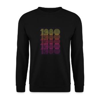 41e anniversaire rétro, anniversaire 1980 - Sweat-shirt Unisexe - noir - Devant - Alina (178cm) & Michal (187cm)