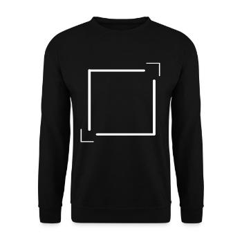 Lines Frame with Corners Decoration Gift - Unisex Sweatshirt - black - Front - Alina (178cm) & Michal (187cm)