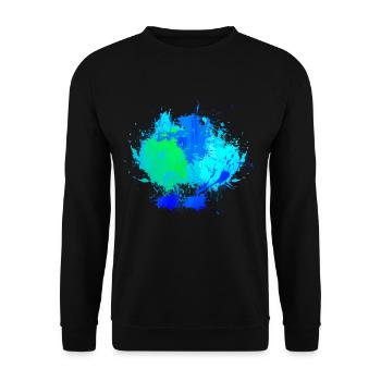 Blue Color Spot Background Decoration - Unisex Sweatshirt - black - Front - Alina (178cm) & Michal (187cm)
